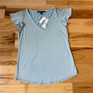 NWT WHBM Blue Flutter Sleeve T-Shirt